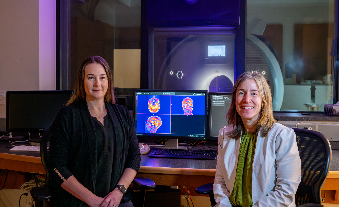 Dr. Elizabeth Finger in the lab